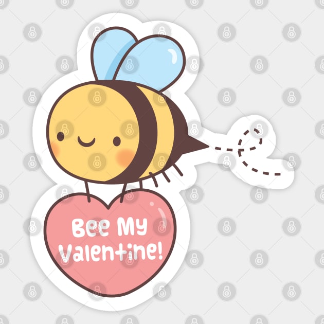 Cute Bee My Valentine Pun Doodle Sticker by rustydoodle